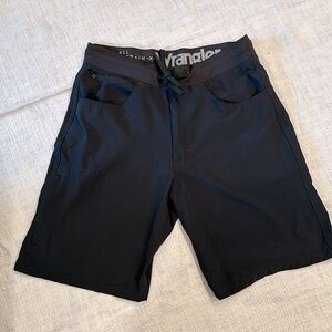 Wrangler All terrain Gear black stretch shorts size 30 w/9” inseam like new.
